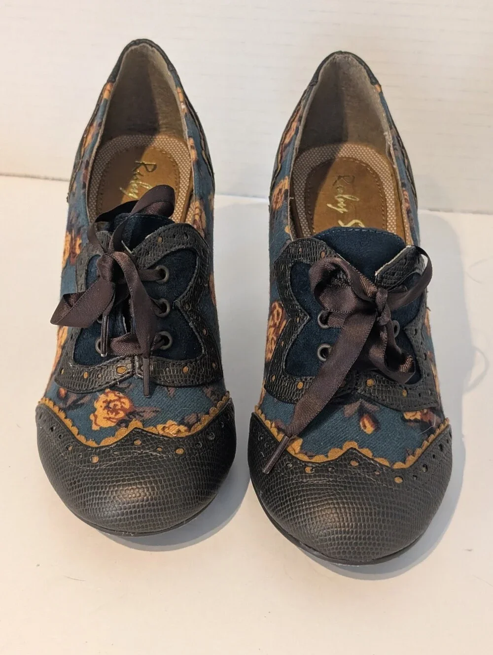 Ruby Shoo Sz.5 Daisy Retro Brogue Style Heels